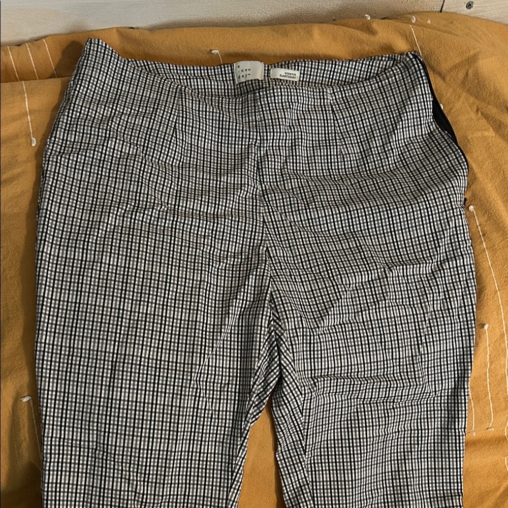 a new day Monochrome Check Straight Leg Pants